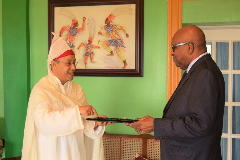 AMBASSADOR OF THE KINGDOM OF MOROCCO TO ST. KITTS AND NEVIS PRESENTS CREDENTIALS TO HIS EXCELLENCY THE GOVERNOR GENERAL, PAYS COURTESY CALLS ON PRIME MINISTER HARRIS AND FOREIGN MINISTER BRANTLEY