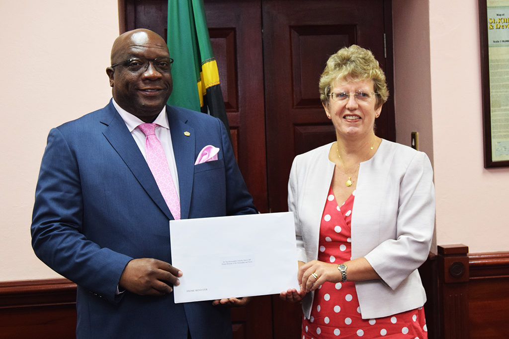 BRITISH HIGH COMMISSIONER PRESENTS CREDENTIALS TO ST. KITTS AND NEVIS’ PRIME MINISTER