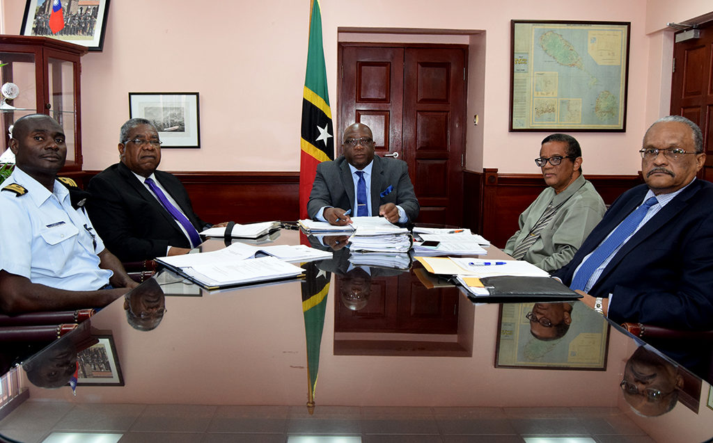 MAJOR COMRIE ATTENDS FIRST MEETING OF THE ST. KITTS AND NEVIS DEFENCE BOARD AS COMMANDER OF THE SKNDF