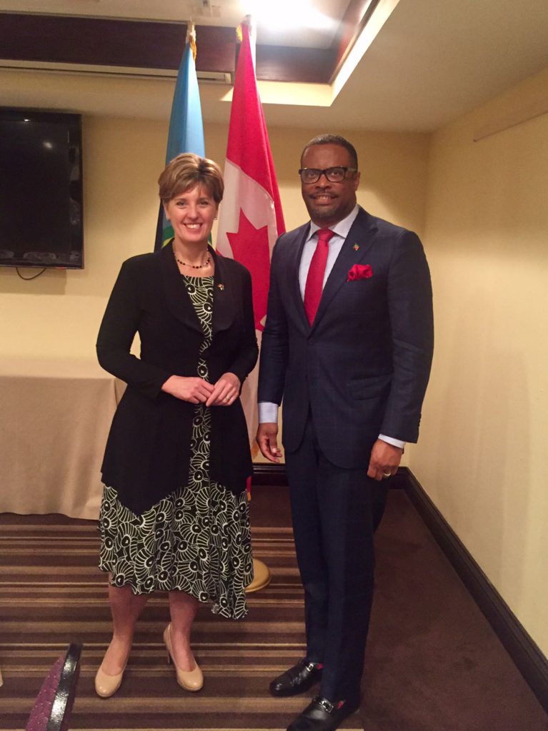 Minister Mark Brantley Engages with Canada’s Minister of International Cooperation and La Francophonie in the margins of COFCOR
