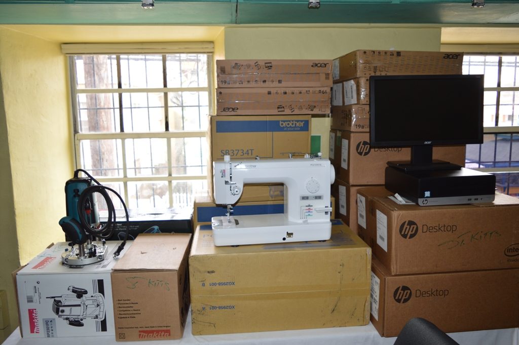 INMATES AT HER MAJESTY’S PRISON IN ST. KITTS RECEIVE EQUIPMENT TO ENHANCE THEIR PERSONAL DEVELOPMENT