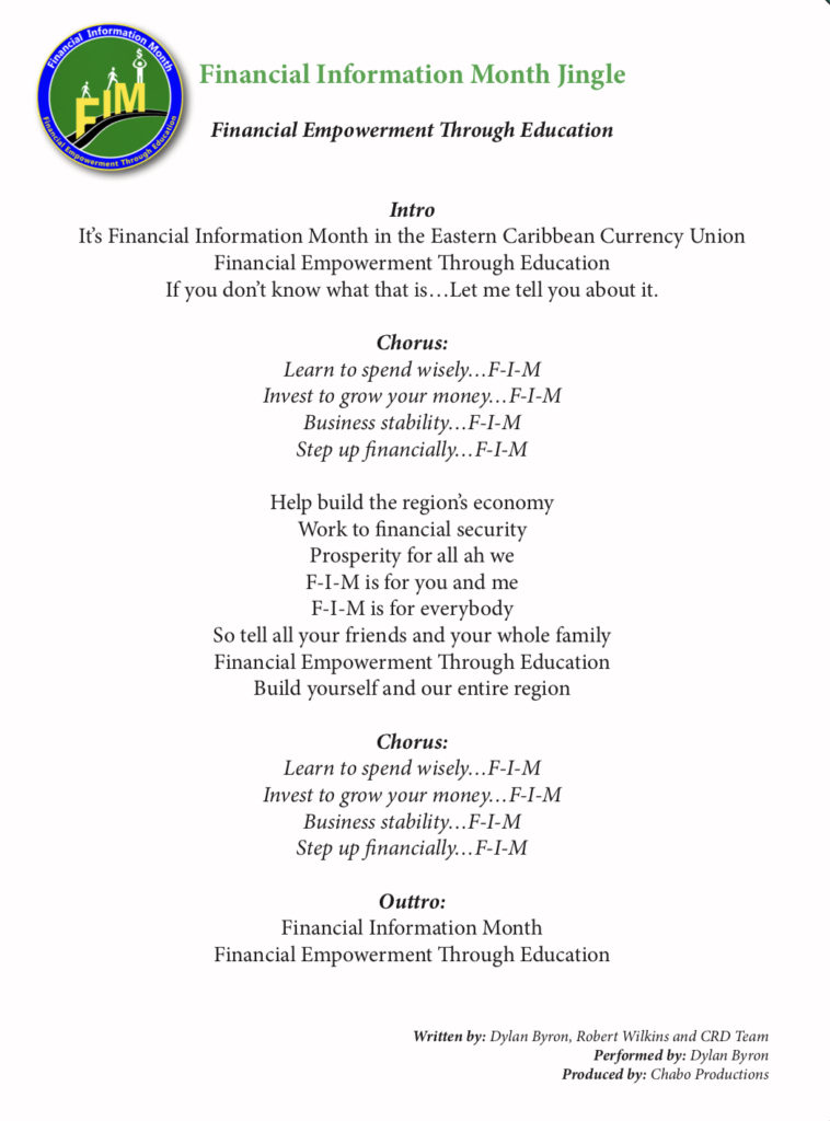 Financial Information Month Jingle