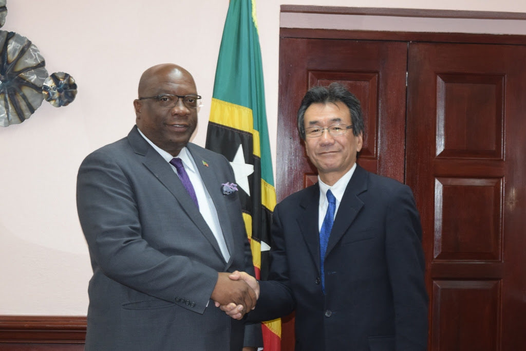 AMBASSADOR-DESIGNATE OF JAPAN TO ST. KITTS-NEVIS PAYS COURTESY CALL ON PRIME MINISTER HARRIS
