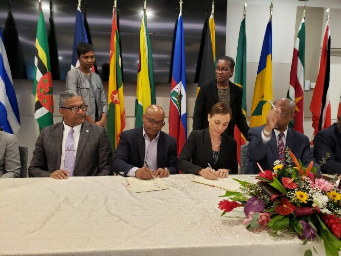 ST.KITTS AND NEVIS AMONG NINE CARIBBEAN COUNTRIES WHICH HAVE SIGNED AN AGREEMENT TO PRESERVE EXISTING PREFERENTIAL TRADE TERMS BETWEEN THEIR COUNTRIES AND THE UNITED KINGDOM IN APOST-BREXIT ERA