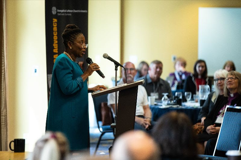 HER EXCELLENCY DR. THELMA PHILLIP-BROWNE DELIVERS REMARKS AT EVANGELICAL LUTHERAN CHURCH IN AMERICA