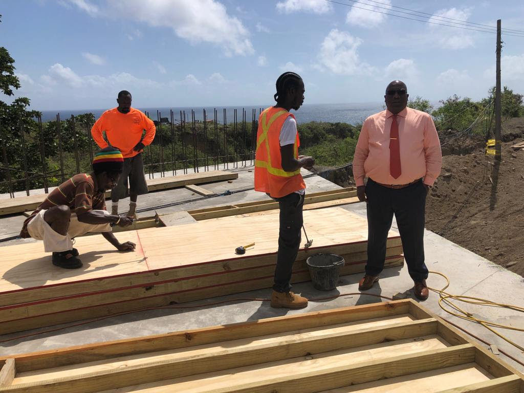 PRIME MINISTER HARRIS VISITS WASH GHAUT CONSTRUCTION SITE, COMMENDS WORKERS ON JOB BEING DONE