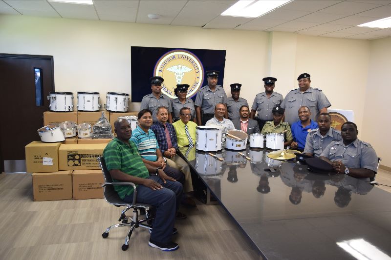 EXPLORERS DRUM CORPS RECEIVES DONATION OF DRUMS FROM WINDSOR UNIVERSITY SCHOOL OF MEDICINE