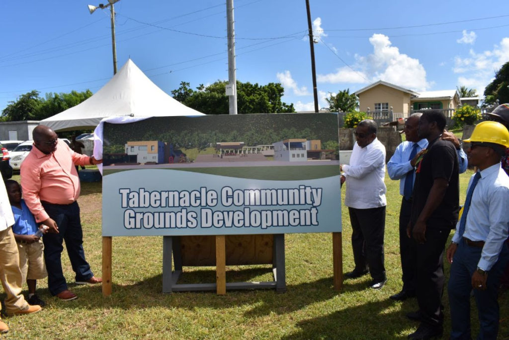 GROUND BREAKS FOR CONSTRUCTION OF NEW PAVILIONS AT TABERNACLE PLAYING FIELD