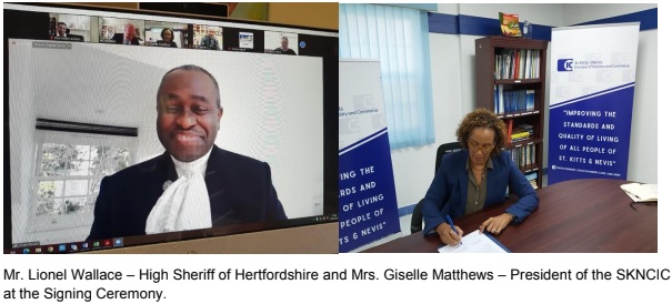 St. Kitts-Nevis Chamber of Industry and Commerce Signs MOU with the British-Caribbean Chamber of Commerce