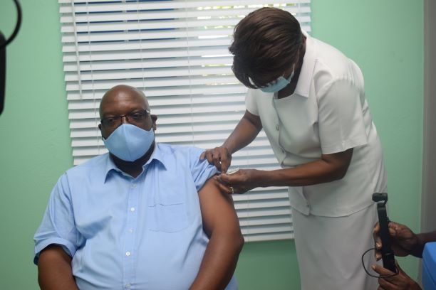 PRIME MINISTER HARRIS AMONGST THE FIRST TO RECEIVE SECOND DOSE OF VACCINE IN ST. KITTS AND NEVIS