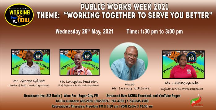 OFFICIALS FROM PUBLIC WORKS DEPARTMENT ARE SPECIAL GUESTS ON WORKING FOR YOU ON WEDNESDAY, MAY 26