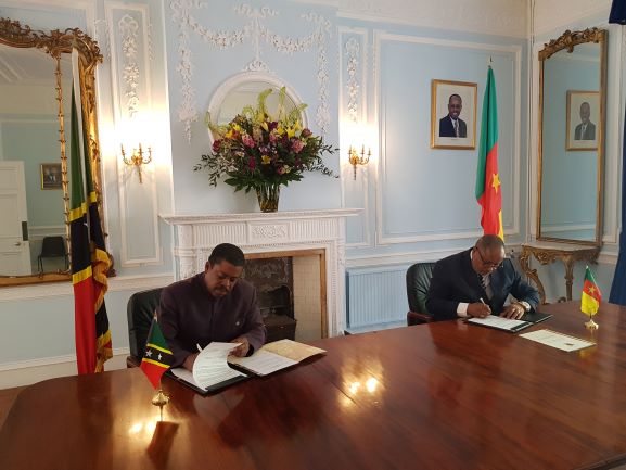 Saint Kitts and Nevis formalizes relations with the Republic of Cameroon