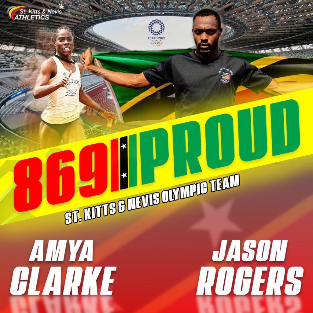 Team SKN Arrives in Tokyo for Summer Olympics, SKN Athletics launches 869 proud campaign