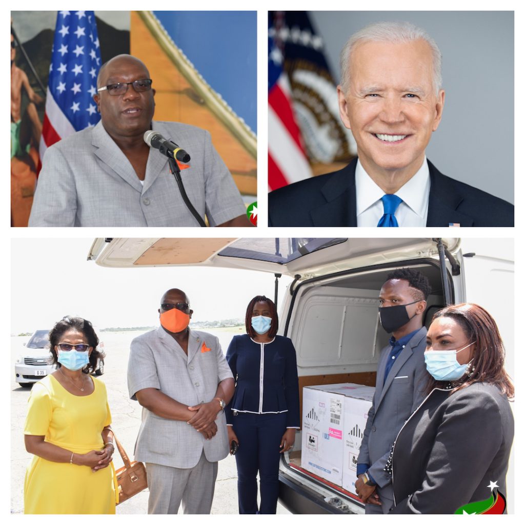 ST. KITTS AND NEVIS PRIME MINISTER LAUDS U.S. PRESIDENT BIDEN FOR THE GENEROUS DONATION OF COVID-19 VACCINES TO THE CARIBBEAN