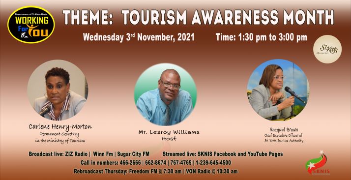 TOURISM OFFICIALS WILL DISCUSS REBUILDING EFFORTS AS PART OF TOURISM AWARENESS MONTH ON WORKING FOR ON WEDNESDAY, NOVEMBER 3