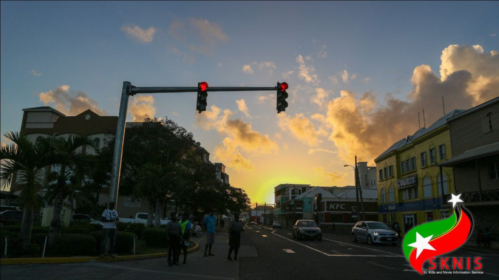 TRAFFIC SIGNAL LIGHTS PART OF GOVERNMENT’S GOAL OF BEAUTIFYING THE CITY OF BASSETERRE, SAYS PM HARRIS