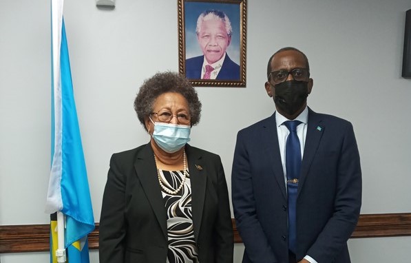 SG BARNETT MEETS SAINT LUCIA CABINET ON FIRST DAY OF OFFICIAL VISIT