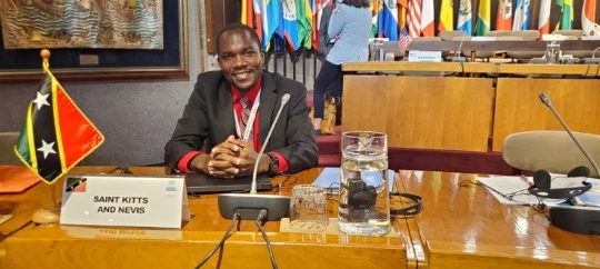 DERIONNE EDMEADE REPRESENTS ST. KITTS AND NEVIS AT COP1 OF THE ESCAZU AGREEMENT IN CHILE