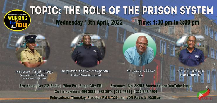 OFFICIALS FROM HER MAJESTY’S PRISON ARE SPECIAL GUESTS ON WORKING FOR YOU ON WEDNESDAY, APRIL 13