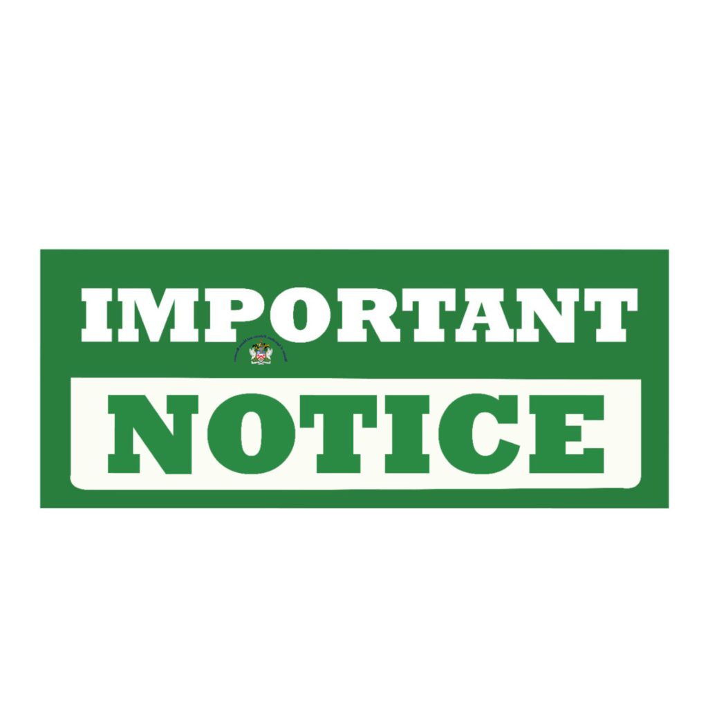 ST. KITTS ABATTOIR WHIT HOLIDAY SCHEDULE