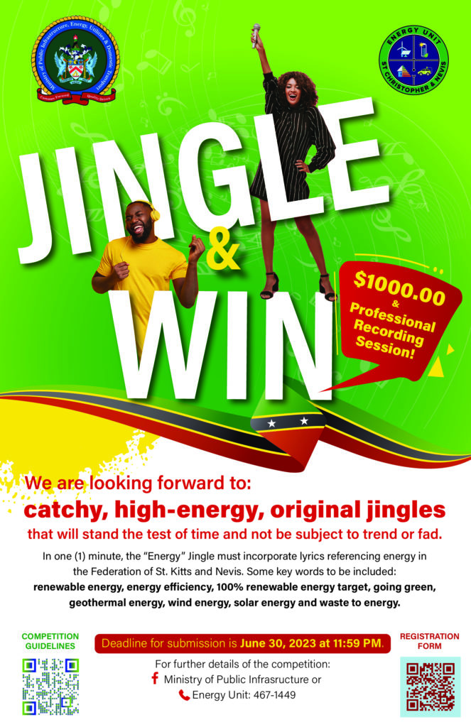 The Energy Unit within the Ministry of Public Infrastructure and Utilities welcomes creatives of all ages to participate in a Jingle Competition