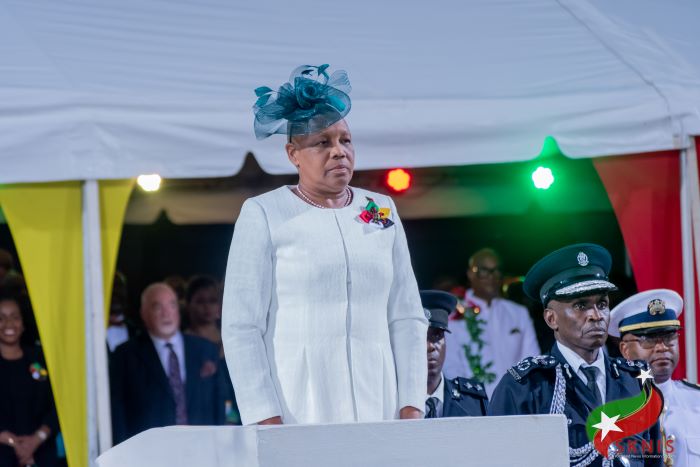 H.E. DAME MARCELLA RECEIVES BEST WISHES AT INDEPENDENCE 40