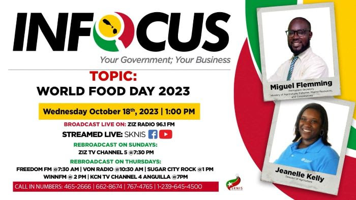 AGRICULTURAL OFFICIALS TO SHARE PLANS ON ENHANCING FOOD PRODUCTION AS COUNTRY CELEBRATES WORLD FOOD DAY