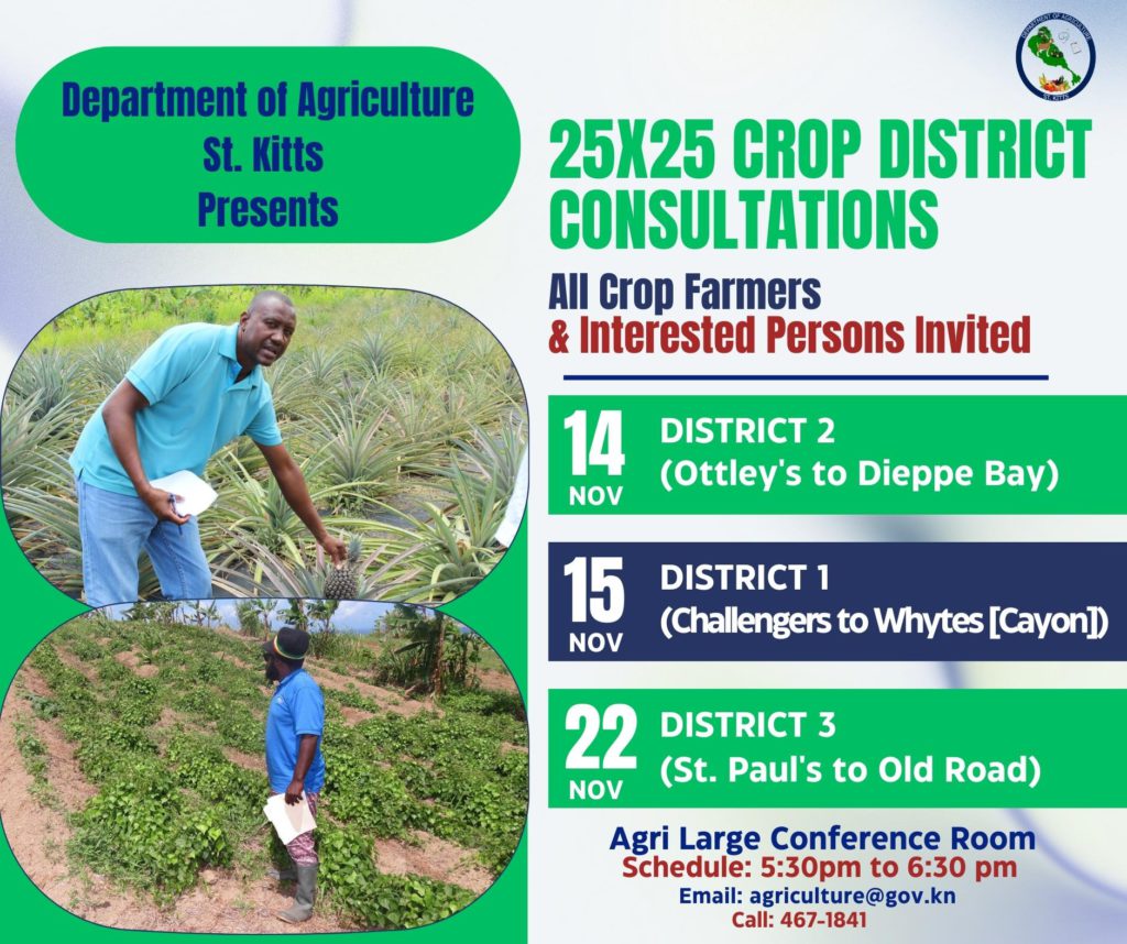 FARMERS INVITED TO CROP DISTRICT CONSULTATIONS AT AGRICULTUREDEPARTMENT