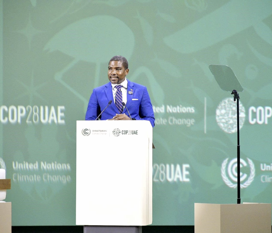 Prime Minister of Saint Kitts and Nevis Hon. Dr. Terrance Drew COP28 Climate Action Summit Session “Fast-tracking the Just, Equitable & Orderly Energy Transition”