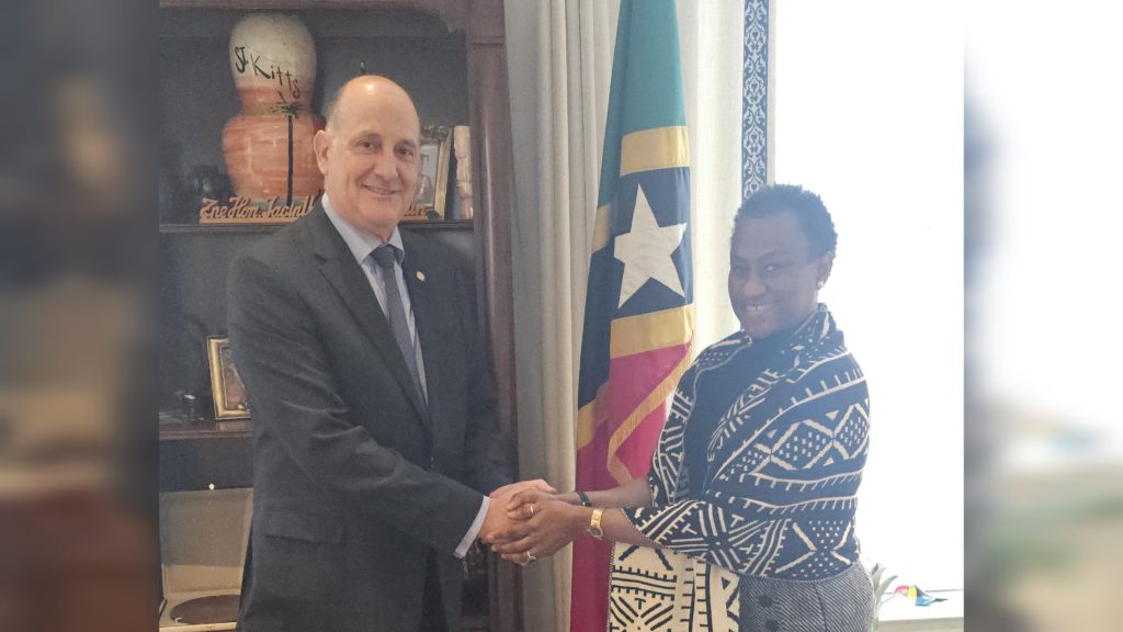 Ambassador and Permanent Representative of St. Kitts and Nevis meets with the Chair of the Permanent Council of the OAS, Ambassador Daniel Raimondi