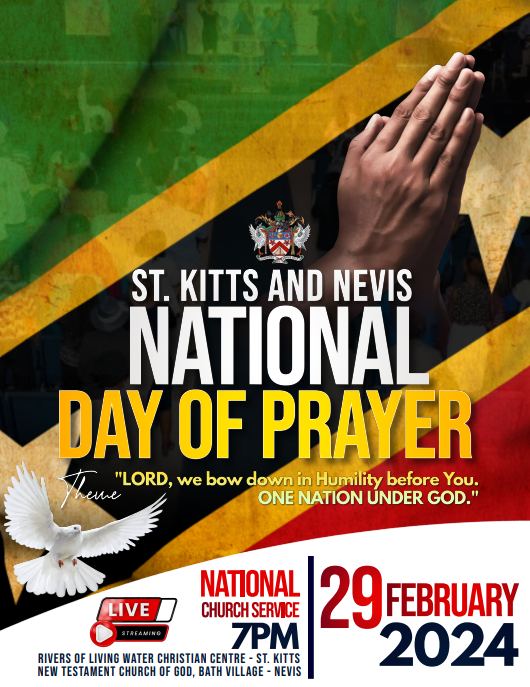 SECOND ANNUAL NATIONAL DAY OF PRAYER SET FOR FEBRUARY 29
