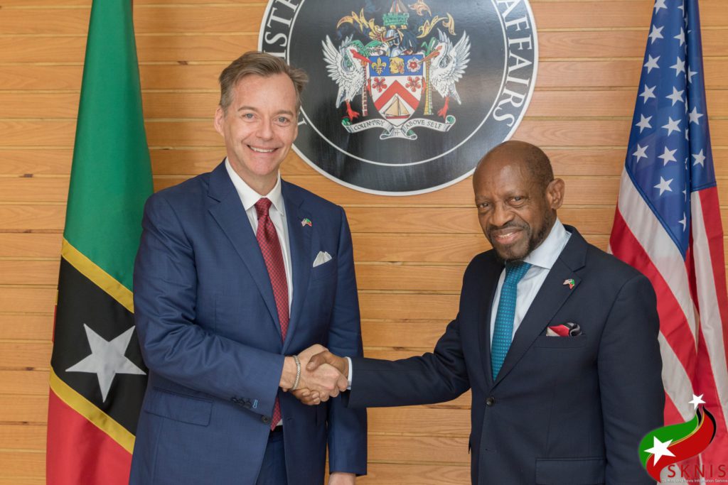 US Ambassador H.E. Roger Nyhus Meets with Foreign Minister Dr. Denzil Douglas to Discuss Shared Priorities