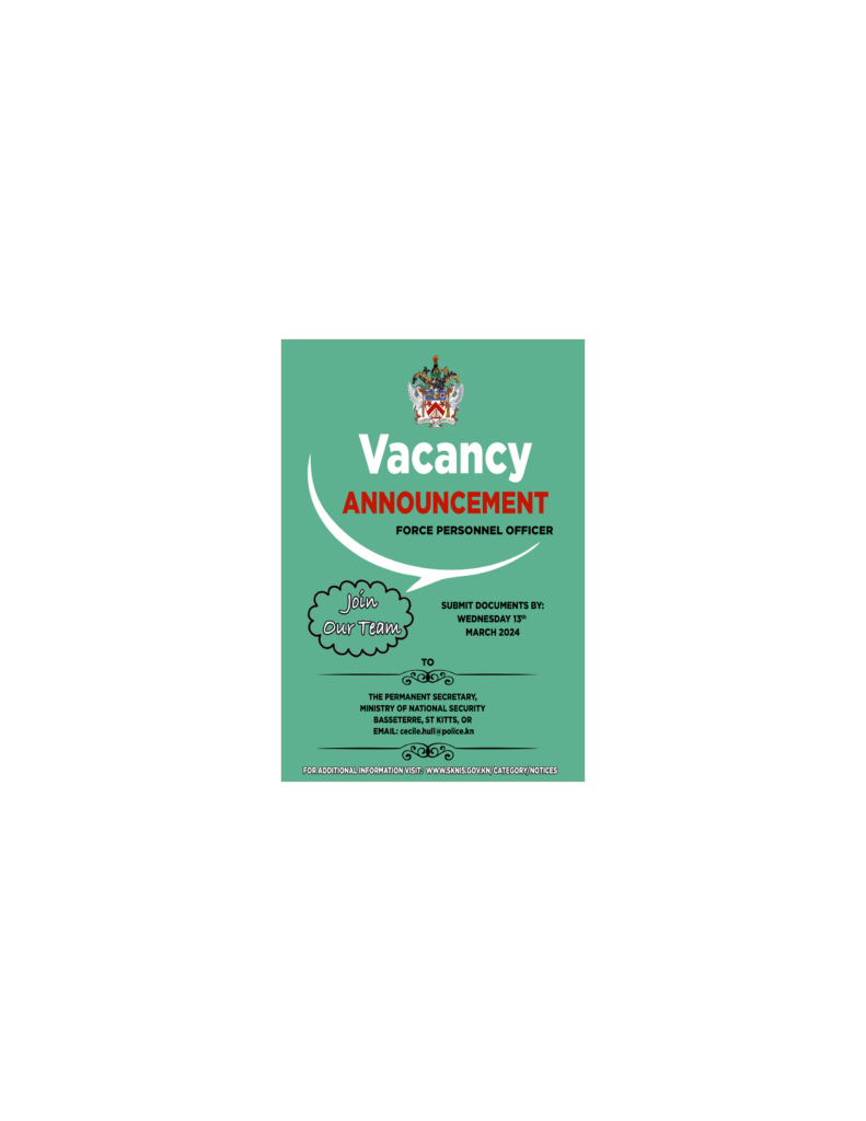 VACANCY NOTICE – FORCE PERSONNEL OFFICER (FPO)