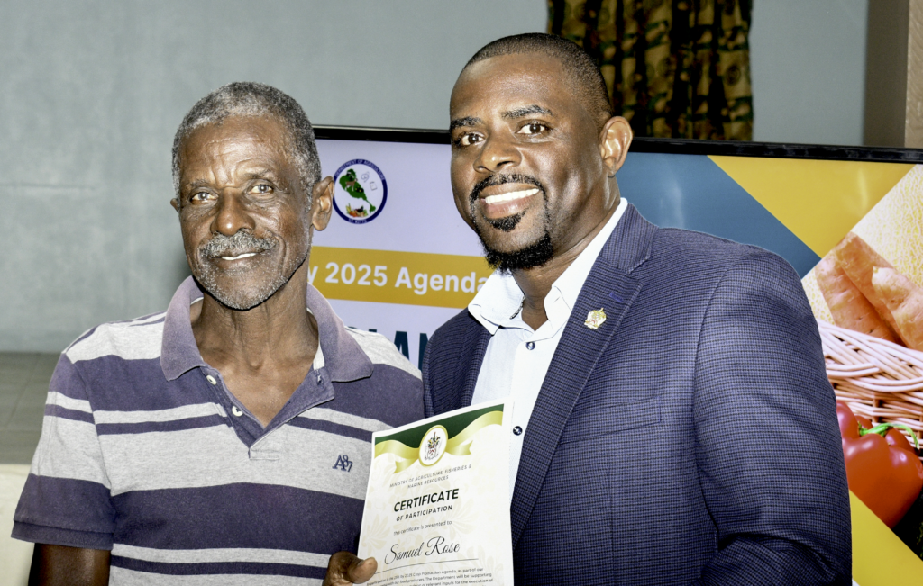 CROP FARMERS IN ST. KITTS PARTNER WITH THE MINISTRY OF AGRICULTURE TO ACHIEVE THE AMBITIOUS 25 BY 25 AGENDA GOAL