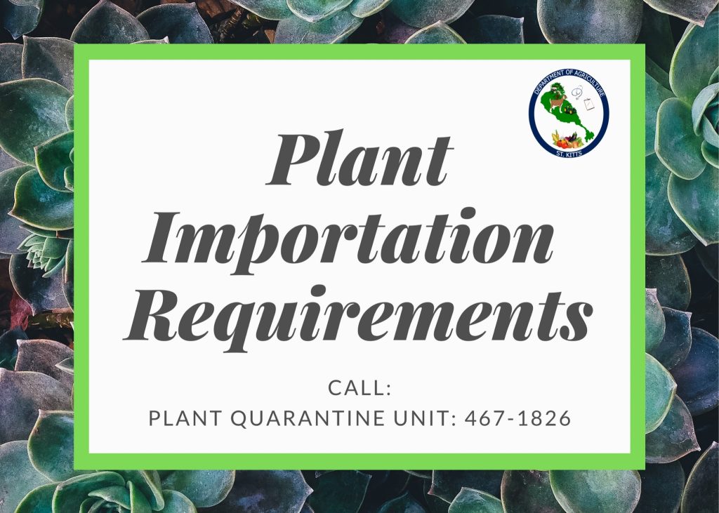 NOTICE OF ST. KITTS AGRICULTURE DEPARTMENT’S PLANT IMPORT AND EXPORT PROCEDURES
