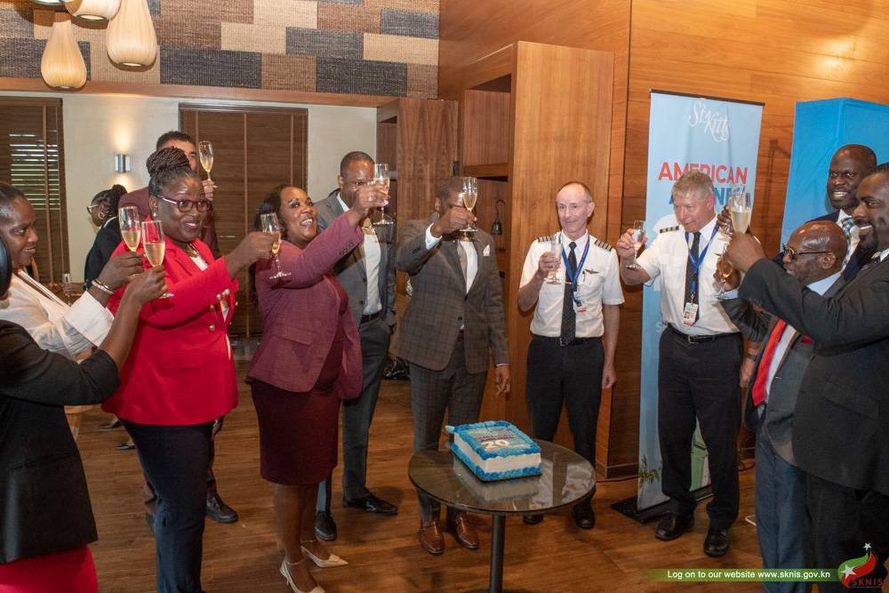 PRIME MINISTER DR. DREW LAUDS AMERICAN AIRLINES FOR ITS UNBROKEN 20-YEAR RELATIONSHIP WITH ST. KITTS AND NEVIS