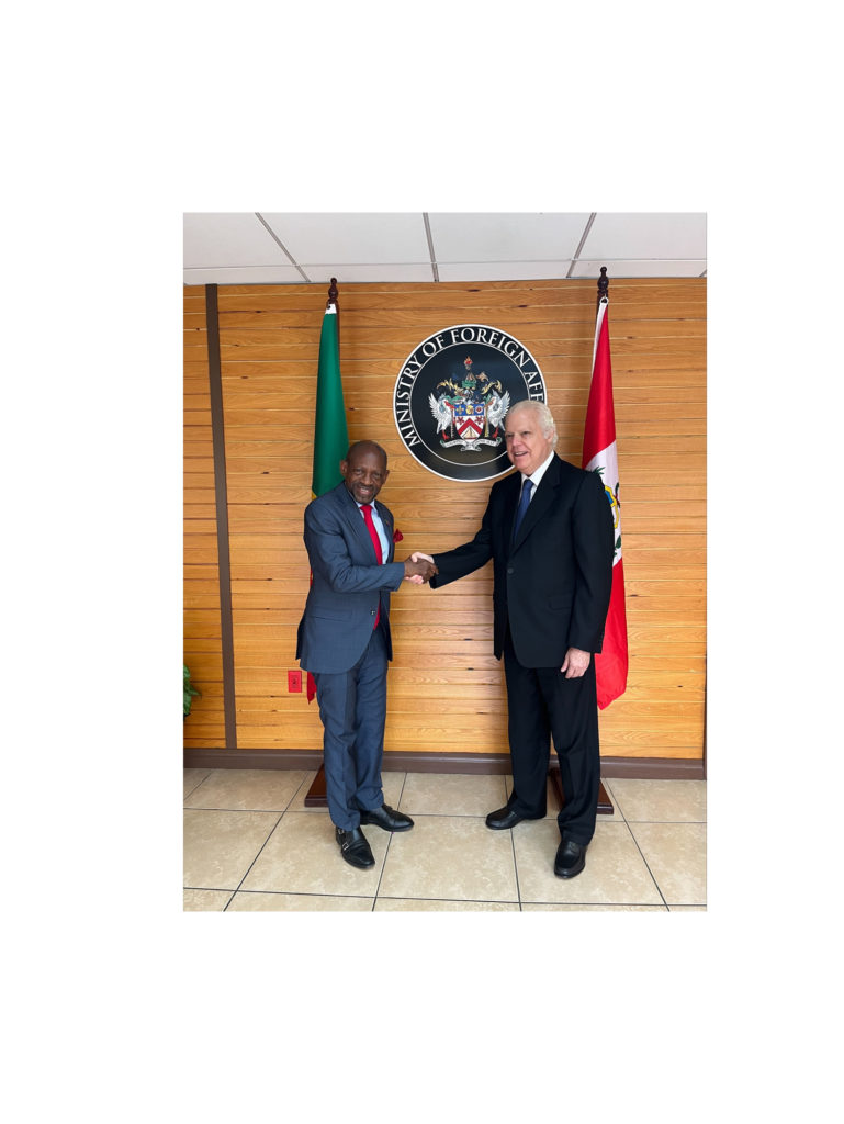 The Rt. Hon. Dr. Denzil Douglas Welcomes Peruvian Ambassador