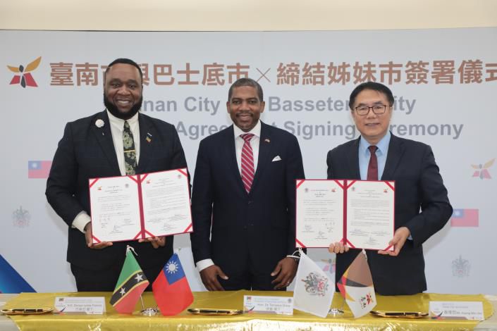 Basseterre, St. Kitts Secures Second Sister City Agreement in Two Days with Historic Tainan Signing