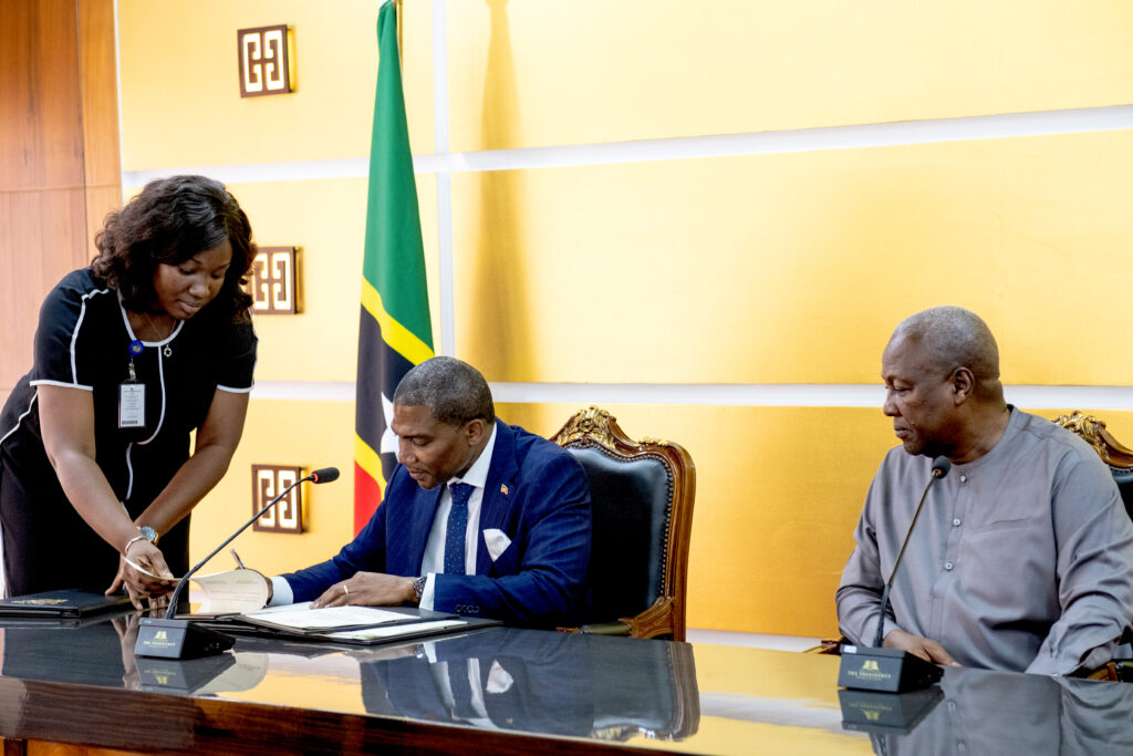 SAINT KITTS AND NEVIS AND THE REPUBLIC OF GHANA SIGN VISA EXEMPTION AGREEMENT