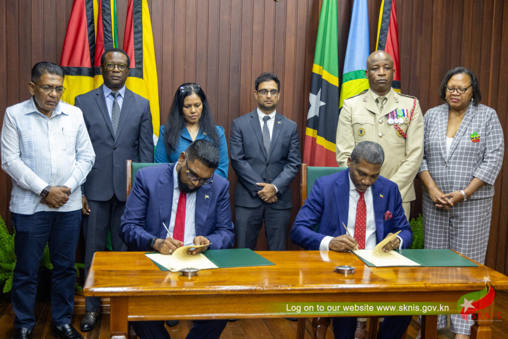 St. Kitts and Nevis, Guyana Deepen Strategic Ties Through Security, Agriculture, Modernization and Biodiversity Pact